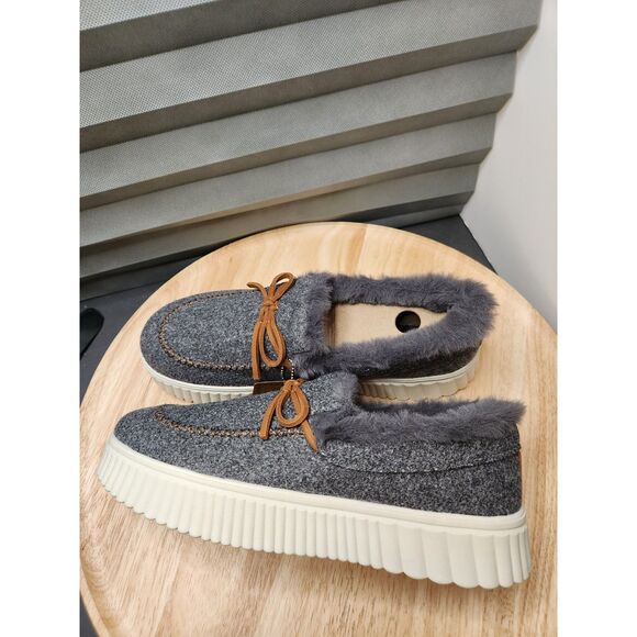 Skechers Cozy Ojai Memory Foam Slip-On Women’s Size 11 Dark Gray Faux Fur Lined - Picture 4 of 12